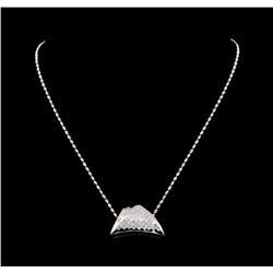 14KT White Gold 2.56 ctw Diamond Pendant With Chain