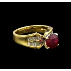 14KT Yellow Gold 2.13 ctw Ruby and Diamond Ring