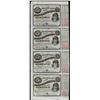 Image 1 : Uncut Sheet of (4) State of Louisiana Baby Bond Obsolete Notes