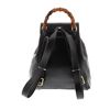 Image 4 : Gucci Black Leather Drawstring Bamboo Mini Backpack