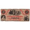 Image 1 : 1860 $2 Augusta Insurance & Banking Co., GA - Obsolete Bank Note