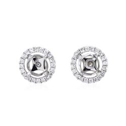 0.15 ctw Diamond Earrings - 14KT White Gold