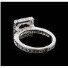 Image 3 : 1.68 ctw Sapphire and Diamond Ring - 14KT White Gold