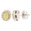 Image 2 : 1 ctw Diamond Earrings - 14KT Yellow And White Gold