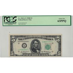 1950B PCGS CN 63PPQ $5 Federal Reserve Note