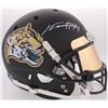 Image 1 : Myles Jack Signed Jaguars Custom Matte Black Full-Size Helmet With Mirrored Visor (PROVA COA)