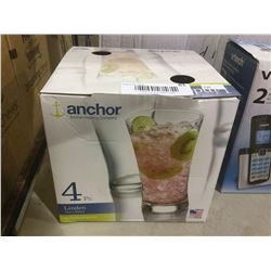 Anchor 4 Piece 17oz Glass Set