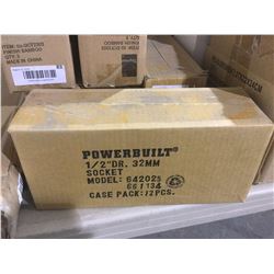 Case of PowerBuilt 1/2" DR. 32MM Sockets