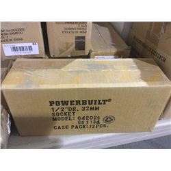 Case of PowerBuilt 1/2" DR. 32MM Sockets
