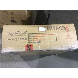 Wynden Hall Home Decor Acadian Tobacco Brown End Table in Box