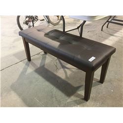 Brown Padded Sofa Bench