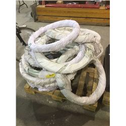 Pallet of Chain Link Fence Wire Rolls