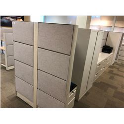 TEKNION GREY PATTERN OFFICE PARTITION SYSTEM