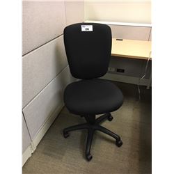 BLACK FULLY ADJUSTABLE ERGONOMIC TASK CHAIR, NO ARMS