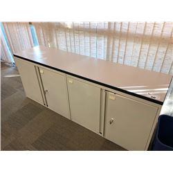 6' 4 DOOR OFF WHITE STORAGE CREDENZA