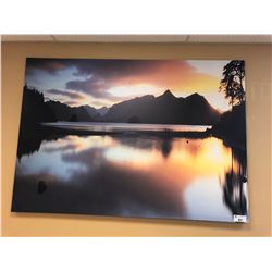 APPROX. 6' X 5' CANVAS SCENIC LAKE PRINT