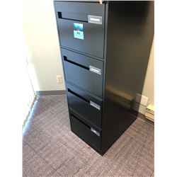 CONTENTS OF OFFICE INC. MAPLE CORNER COMPUTER DESK AND BLACK 4 DRAWER LEGAL FILE CABINET