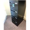 Image 1 : CONTENTS OF OFFICE INC. MAPLE CORNER COMPUTER DESK AND BLACK 4 DRAWER LEGAL FILE CABINET