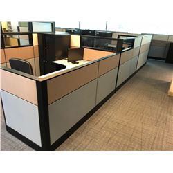 GLOBAL EVOLVE 12 PERSON OFFICE CUBICLE SYSTEM INC. DESK SURFACES, PANELS, AND PEDESTALS