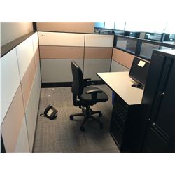 GLOBAL EVOLVE 1 PERSON OFFICE CUBICLE SYSTEM INC. DESK SURFACES, PANELS, AND PEDESTALS