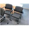 Image 2 : CONTENTS OF OFFICE INC. MAPLE CORNER COMPUTER DESK, MAPLE CONFERENCE TABLE, 6 ROLLING CONFERENCE