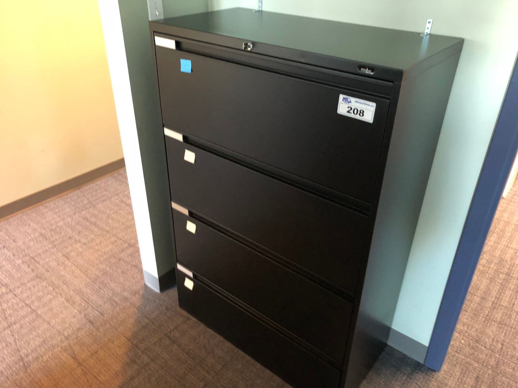 Global Evolve Black 4 Drawer Lateral File Cabinet