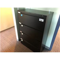 GLOBAL EVOLVE BLACK 4 DRAWER LATERAL FILE CABINET