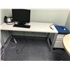 Image 2 : CONTENTS OF OFFICE INC. 2 WHITE COMPUTER TABLES, MAPLE CONFERENCE TABLE, AND 3 DRAWER FILE PEDESTAL