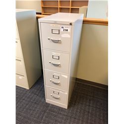 WHITE 4 DRAWER LETTER SIZE FILE CABINET