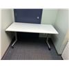 Image 2 : CONTENTS OF OFFICE INC. MAPLE COMPUTER DESK, WHITE ROLLING COMPUTER TABLE, BLACK 5 DRAWER LATERAL