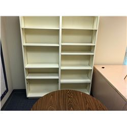 CONTENTS OF OFFICE INC. MAPLE CORNER COMPUTER DESK, 2 TALL BOOK SHELVES, AND CONFERENCE TABLE