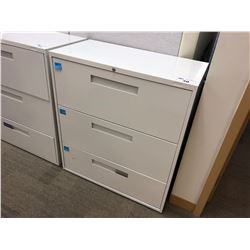 OFF WHITE 3 DRAWER LATERAL FILE CABINET