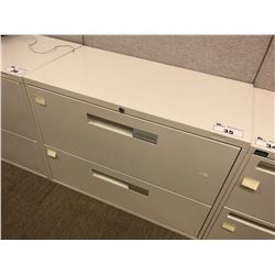 OFF WHITE 2 DRAWER LATERAL FILE CABINET