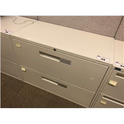 OFF WHITE 2 DRAWER LATERAL FILE CABINET