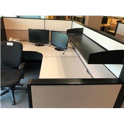 GLOBAL EVOLVE 1 PERSON OFFICE CUBICLE SYSTEM INC. DESK SURFACES, PANELS, AND PEDESTALS