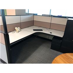 GLOBAL EVOLVE 1 PERSON OFFICE CUBICLE SYSTEM INC. DESK SURFACES, PANELS, AND PEDESTALS