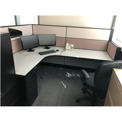 GLOBAL EVOLVE 1 PERSON OFFICE CUBICLE SYSTEM INC. DESK SURFACES, PANELS, AND PEDESTALS