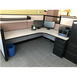 GLOBAL EVOLVE 1 PERSON OFFICE CUBICLE SYSTEM INC. DESK SURFACES, PANELS, AND PEDESTALS