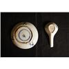 Image 4 : 19th Century Blue-and-White Plate and Spoon.Condition as is, shown in photo