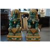 Image 1 : A Pair of Two Xiang Rui "San Cai" Ceramic Lions. Condition as is, shown in photos.