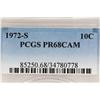 Image 3 : 1972-S ROOSEVELT DIME PCGS PR68 CAM