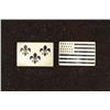 Image 1 : 2-STERLING SILVER FLAG BARS. FLAG OF FRANCE AND