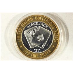 $10 SILVER CASINO TOKEN 1996 MYSTIC LAKE CASINO