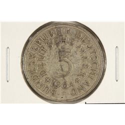 1964-F GERMAN SILVER 5 MARKS