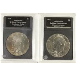 1971 & 1976 IKE DOLLARS BU