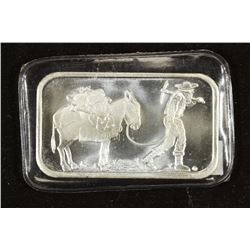 1 TROY OZ .999 FINE SILVER BAR BY SILVERTOWNE