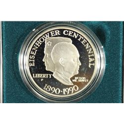 1990-P EISENHOWER CENTENNIAL PROOF SILVER DOLLAR