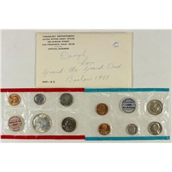 1969 US MINT SET (UNC) P/D/S (WITH ENVELOPE)