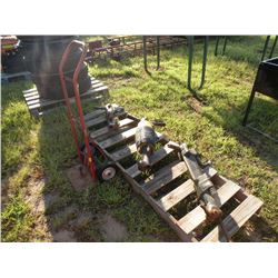 Qty 3 air jack hammers & a cart