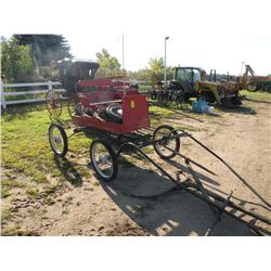 Henney Buggy on rubber tires w/extra tires for single or team, from estate